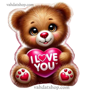 برچسب حرارتی خرس LOVE متوسط