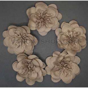 گل کوکب پارچه تزئینی کرم خاکی
