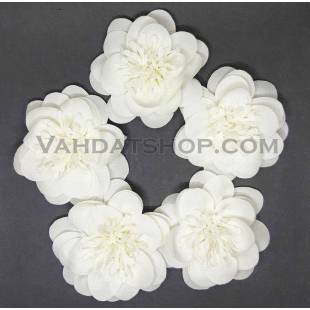 گل کوکب پارچه تزئینی سفید