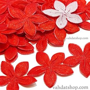 شکوفه پارچه ای ساتن قرمز