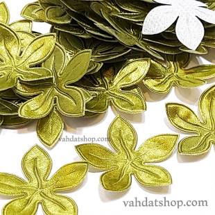 شکوفه پارچه ای ساتن سبز زیتونی