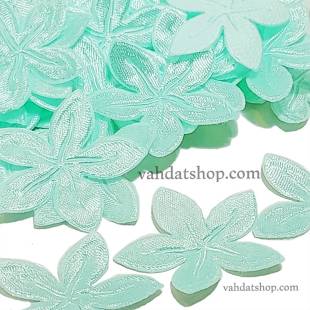 شکوفه پارچه ای ساتن سبز روشن