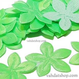 شکوفه پارچه ای ساتن سبز