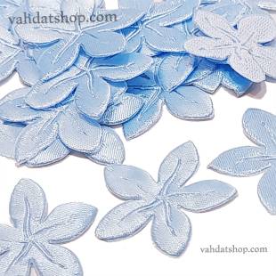 شکوفه پارچه ای ساتن آبی