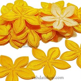 شکوفه پارچه ای ساتن نارنجی تیره