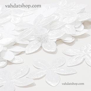 شکوفه پارچه ای ساتن سفید