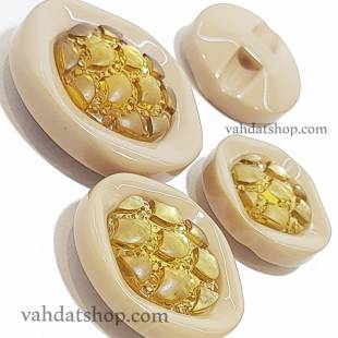 دکمه 3 سایز تونلی عسلی