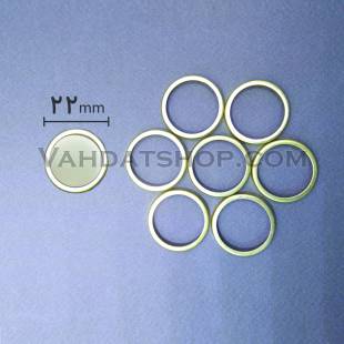 حلقه دور دکمه طلایی 22